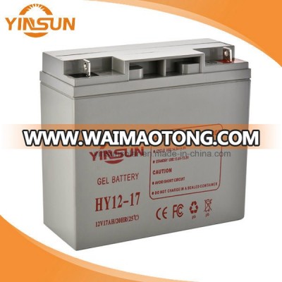 12V 17ah Rechargeable Gray Solar Battery for Alarm System