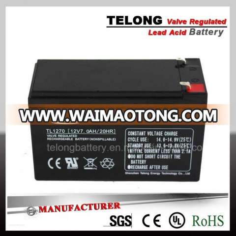 12V7ah Rechargeable Lead-Acid Battery for Security System