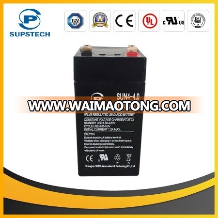 AGM Sealed Lead Acid Rechargeable Battery 4V 4ah Battery for Alarm System