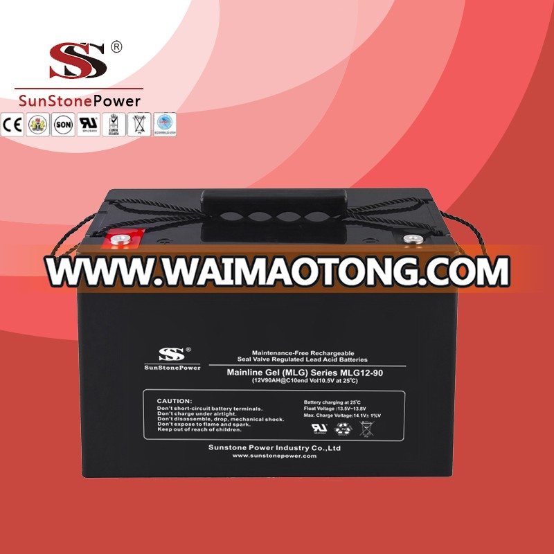 Maintenance Free Gel Storage Battery Mlg12-90 (12V90AH) Solar Power Battery